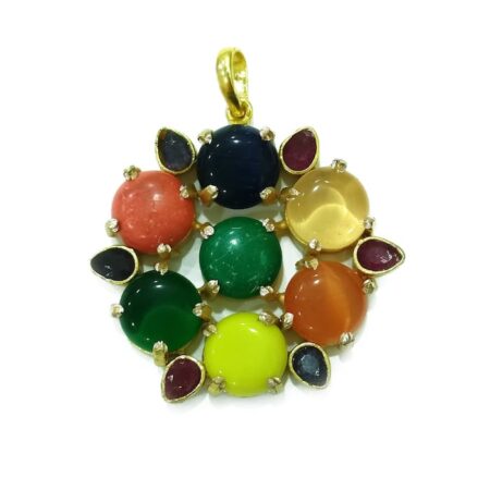 Multi Color 7 Stone Pendant