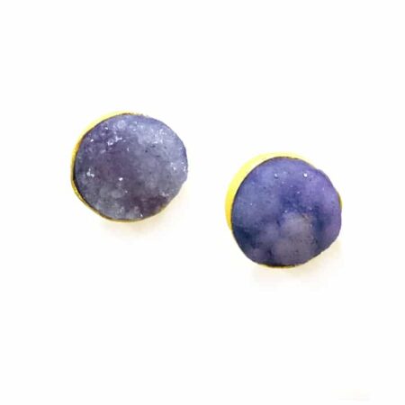 Violet Gold Rimmed Studs