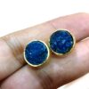 Indigo Gold Rimmed Studs