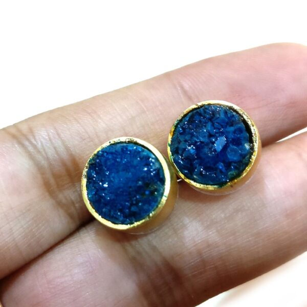 Indigo Gold Rimmed Studs