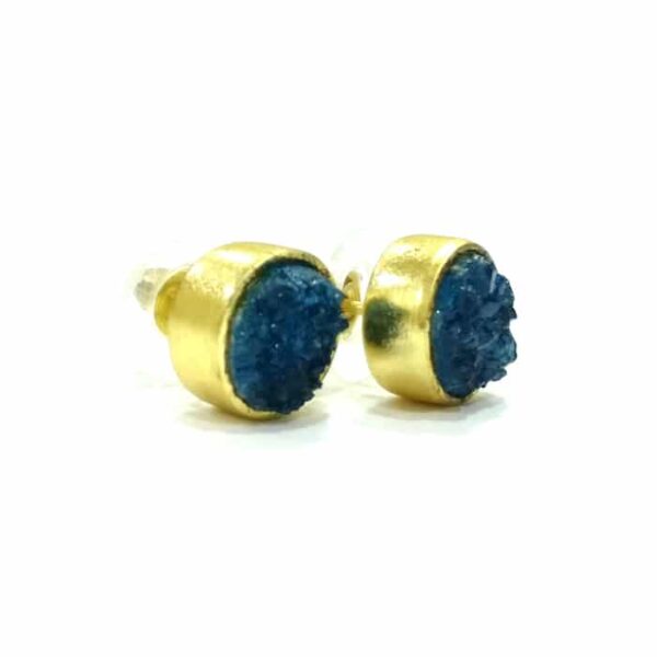 Indigo Gold Rimmed Studs