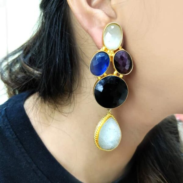 Multicolor Long Chandelier Earrings
