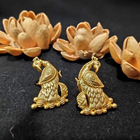 Dainty Delicate Beautiful Peacock Stud Earrings
