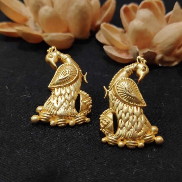 Dainty Delicate Beautiful Peacock Stud Earrings