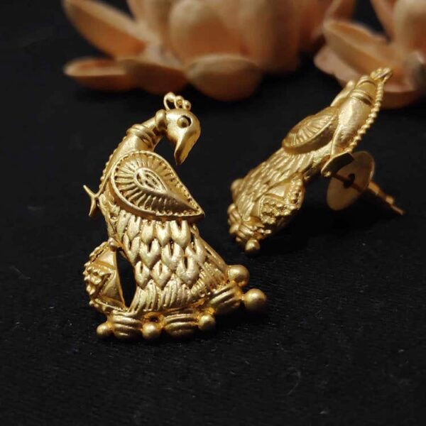 Dainty Delicate Beautiful Peacock Stud Earrings