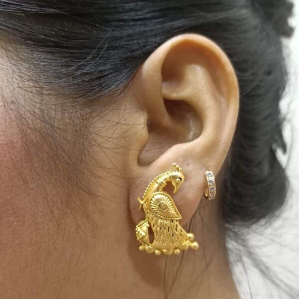 Dainty Delicate Beautiful Peacock Stud Earrings