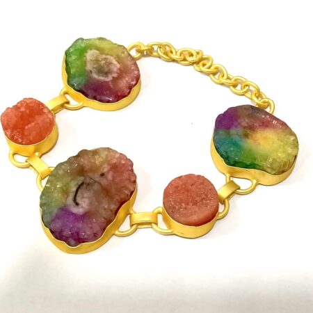 Flexible Rainbow Bracelet with Adjustable Chain