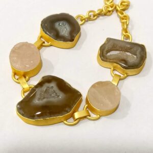 Flexible Pastel Stones Bracelet with Adjustable Chain Main