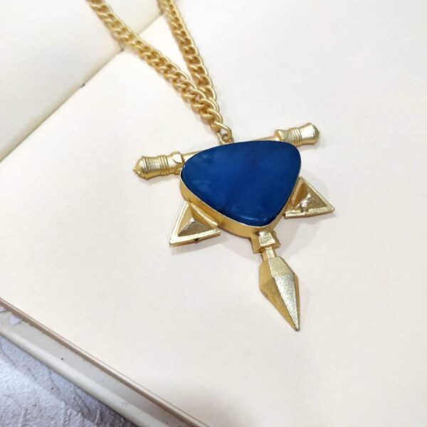Warrier Spirit Necklace in Blue Agate
