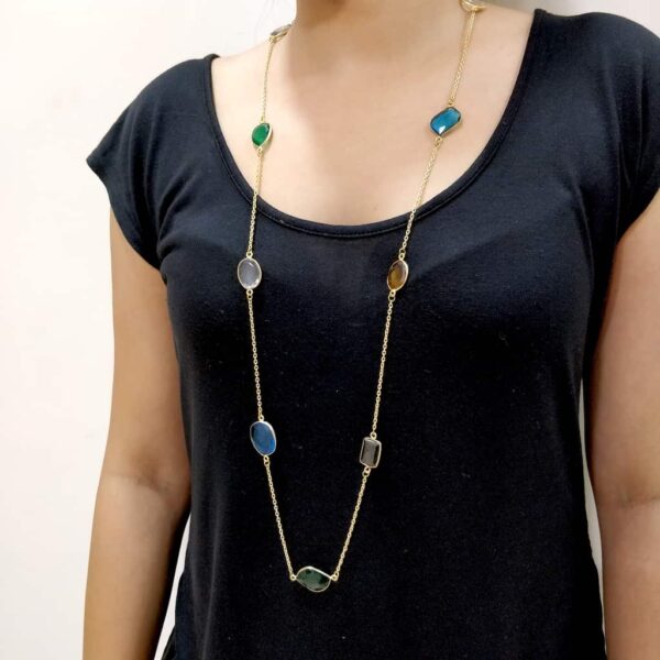 Multi-Color Candy Long Chain Necklace