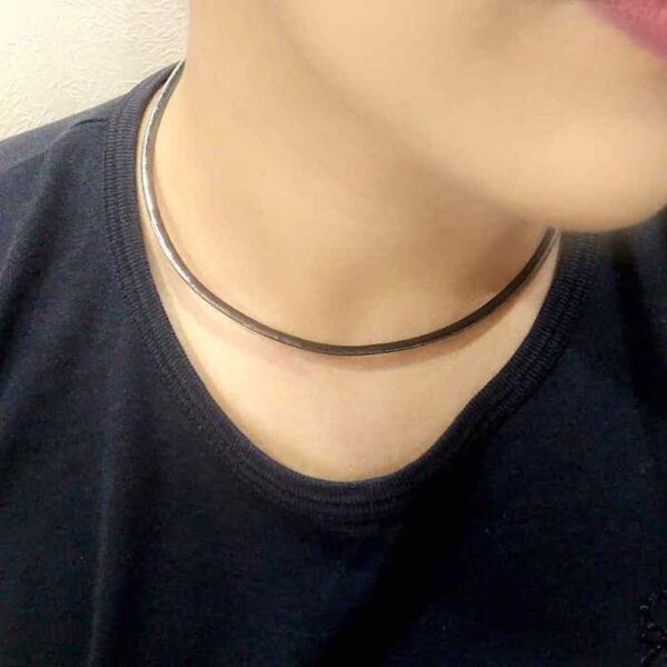 Statement Choker Necklace in Black Rhodium Body