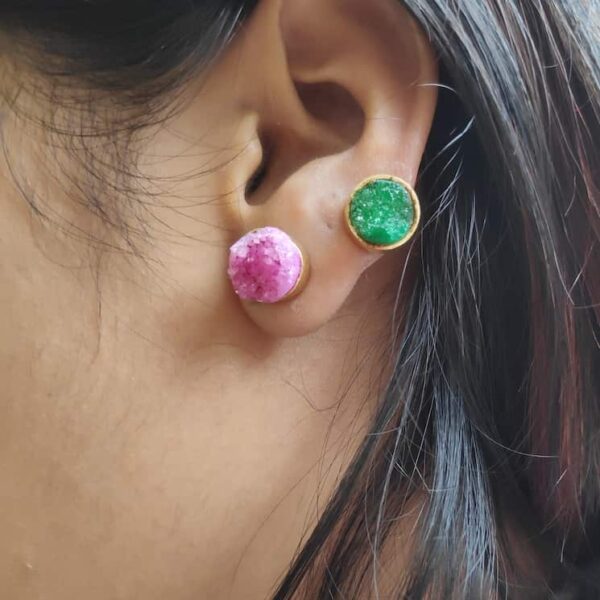 Sugar Crush Daily Fashion Stud Earrings (Set of 3) on Ears