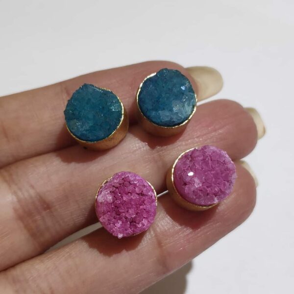 Sugar Crush Daily Fashion Stud Earrings (Set of 2) Blue Pink