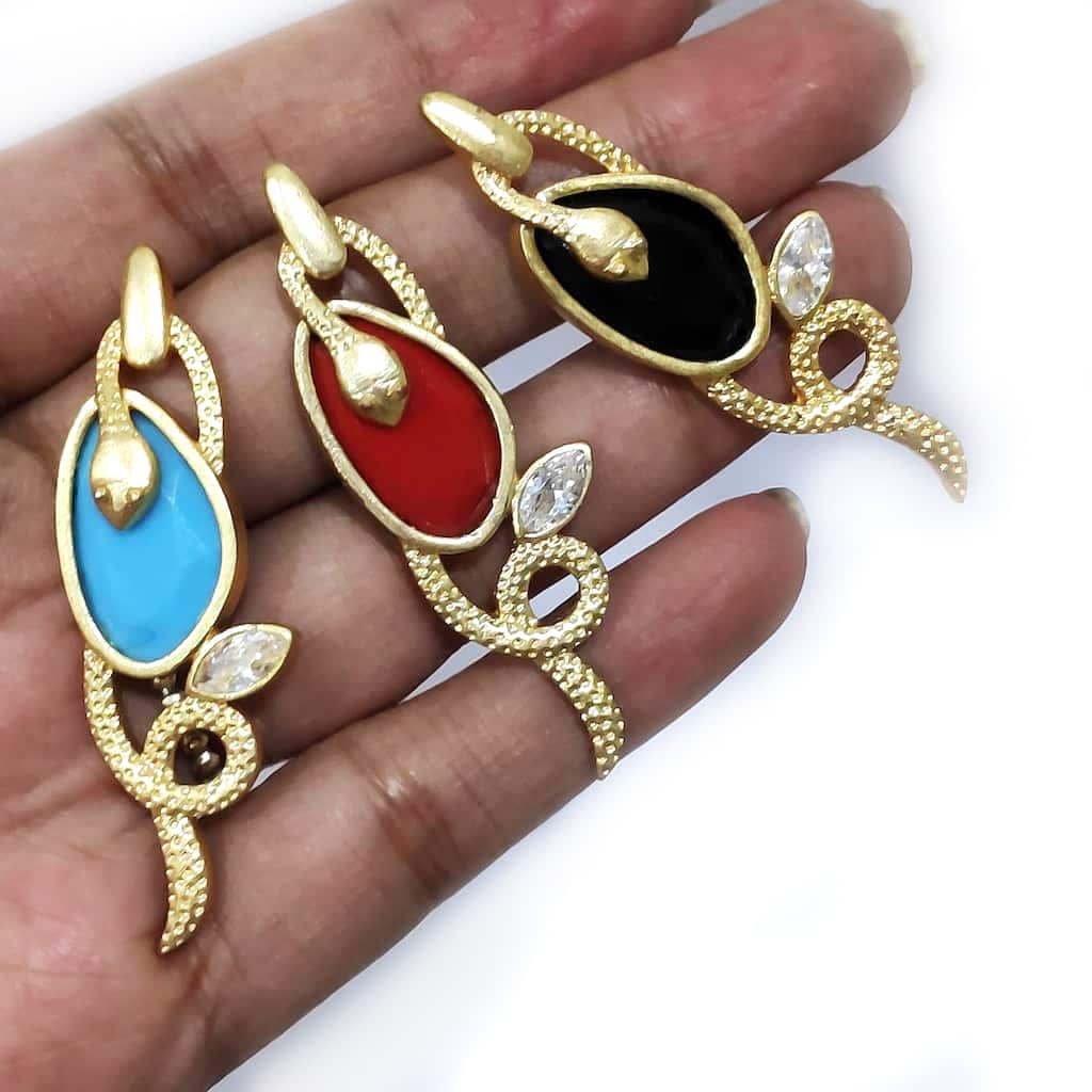 Buy Fabula Jewellery Gold Tone Crystal Floral Ear Jacket Fashion Stud  Earrings For Women & Girls Online