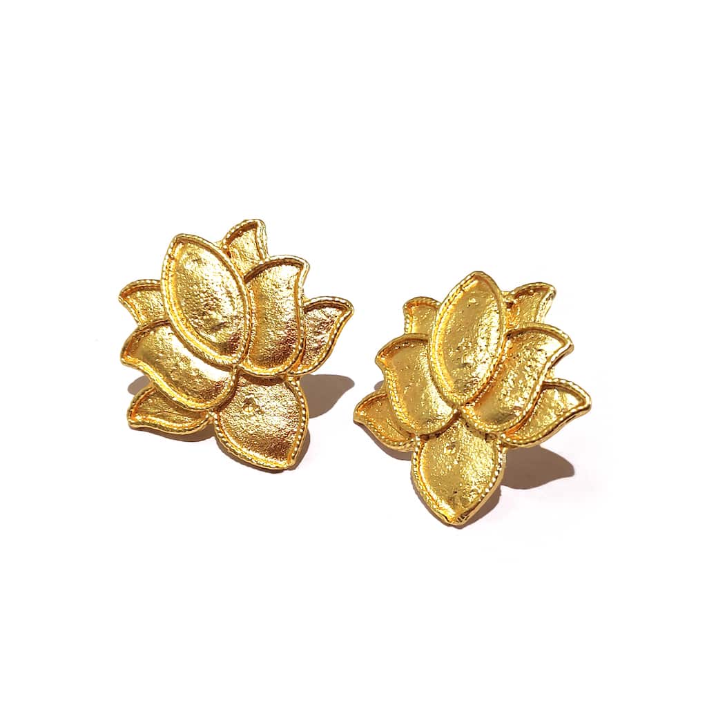 Beautiful Lakshmi Design Ear Studs  South India Jewels