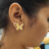 Gold plated Butterfly Stud earrings - Image 4