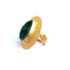 Pear Drop Ring Textured Gold plated Fashion Ring - Image 3