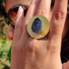 Pear Drop Ring Textured Gold plated Fashion Ring - Image 7