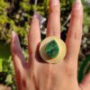 Pear Drop Ring Textured Gold plated Fashion Ring - Image 6