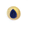 Pear Drop Ring Textured Gold plated Fashion Ring - Image 5