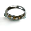 LUX ENAMEL FIVE POLKI DIAMOND BAND SILVER RING - Image 8